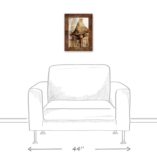 Piano 12" x 16" Canvas Wall Art